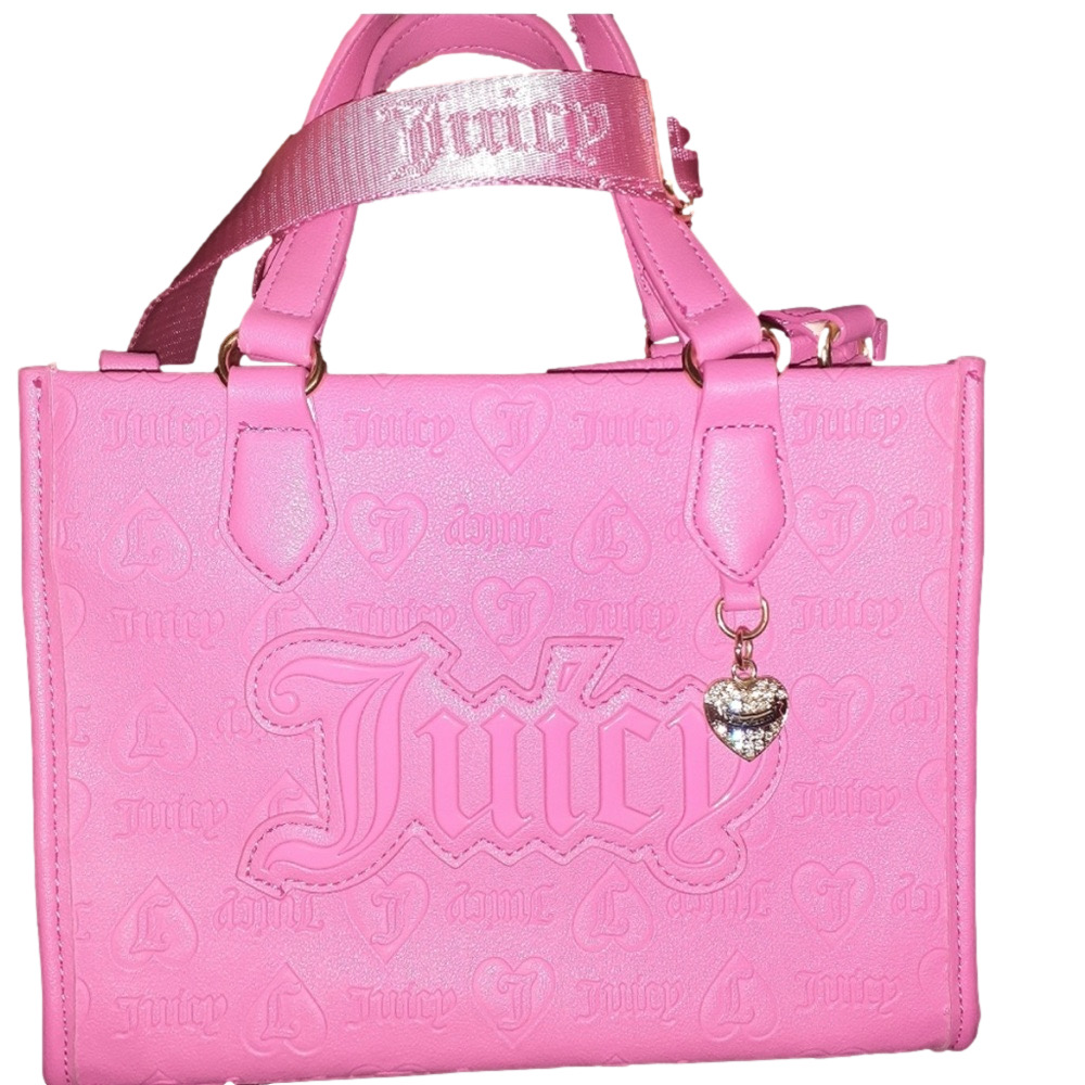 💖 Juicy Couture Embossed Logo Pink Tote – EUC 💖